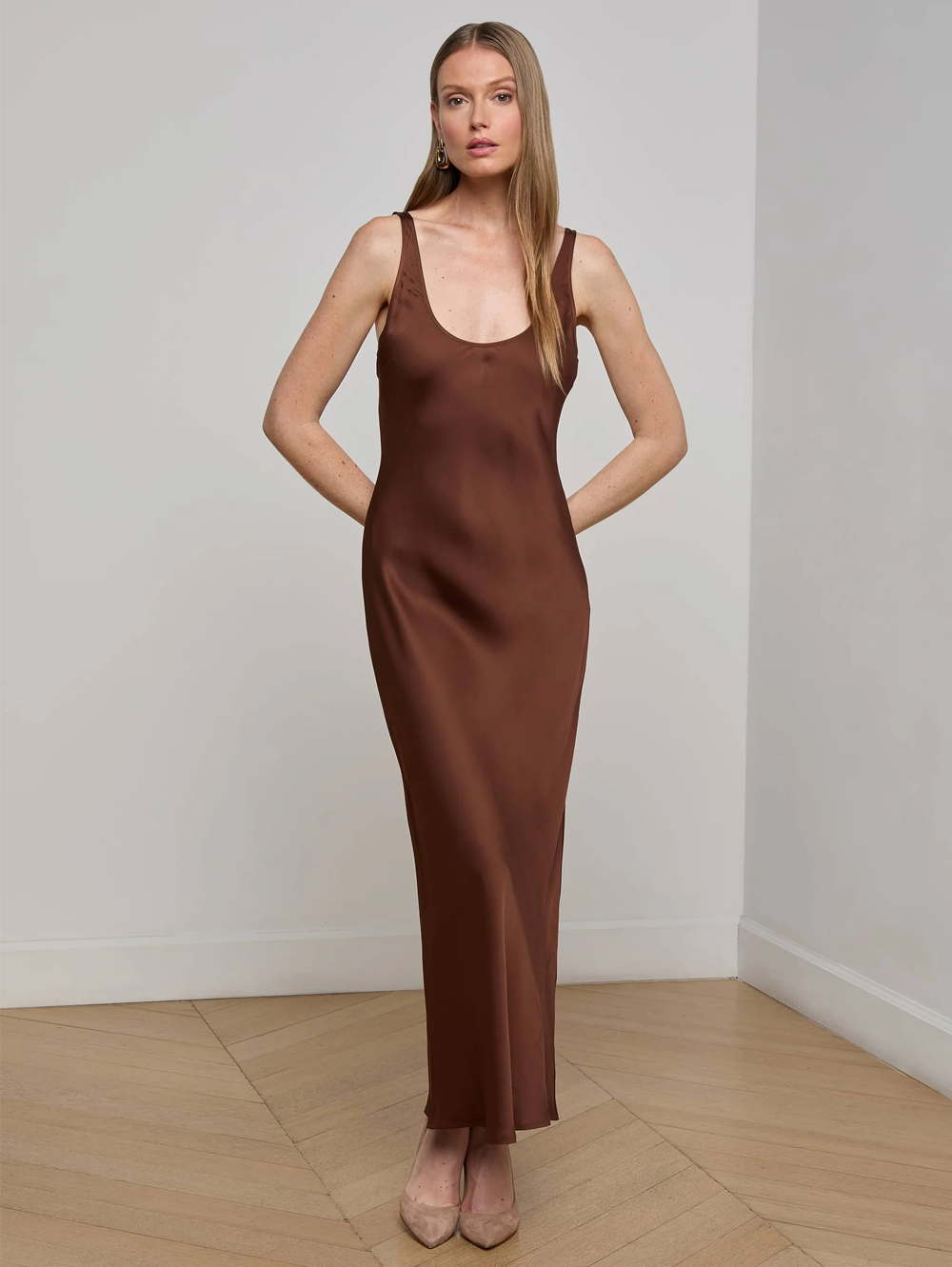 Akiya Satin Maxi Dress