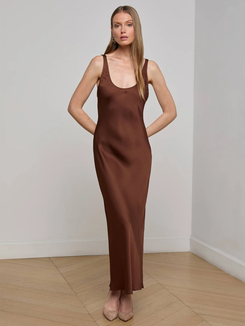 Akiya Satin Maxi Dress