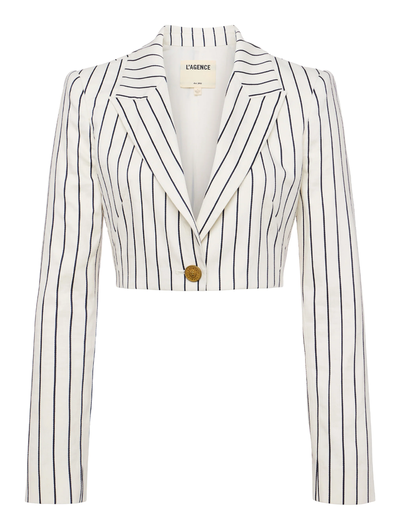 Izzie Striped Cropped Blazer