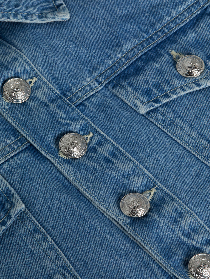 Genevie Cropped Denim Jacket