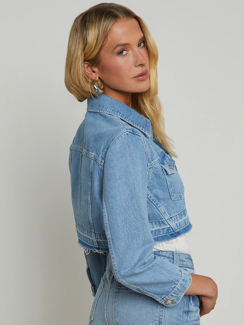 Genevie Cropped Denim Jacket