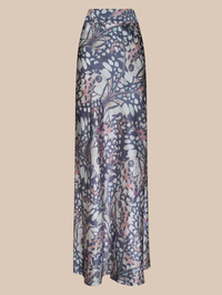 Ryker Silk Maxi Skirt in Multi Wing Butterfly
