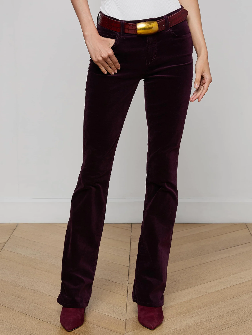 Stevie High Rise Velvet Jean