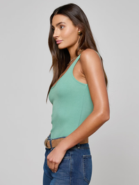 Nica Scoopneck Bodysuit in Malachite