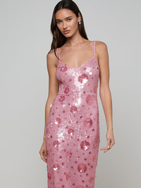 Karma Sequin Floral Maxi Dress