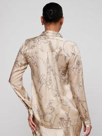 Tyler Silk Blouse in Soft Macadamia