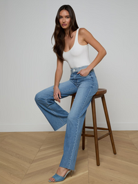 Louane Wide-Leg Flare Jean