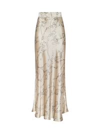 Ryker Silk Maxi Skirt in Soft Macadamia
