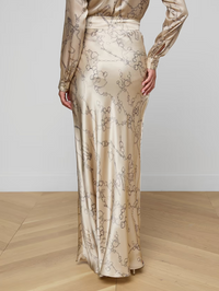 Ryker Silk Maxi Skirt in Soft Macadamia