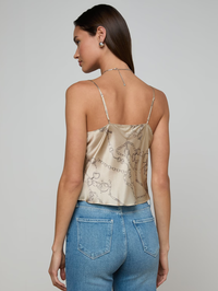 Calista Silk Camisole in Soft Macadamia
