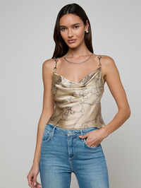 Calista Silk Camisole in Soft Macadamia