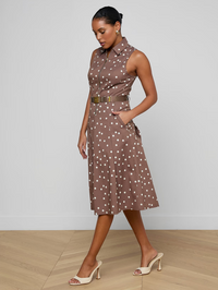 Kylo Shirt Dress in Cardamom Polka Dot