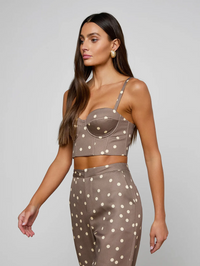 Sonya Bustier in Cardamom Polka Dot