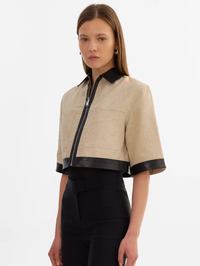 Caprice Jacket in Black/Beige