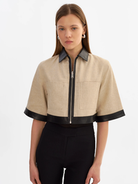 Caprice Jacket in Black/Beige