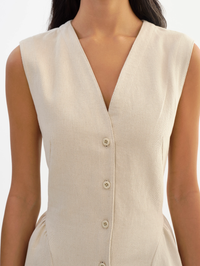 Tamika Dress in Natural