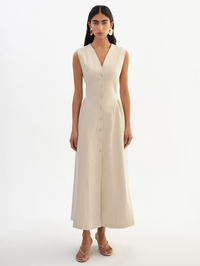 Tamika Dress in Natural