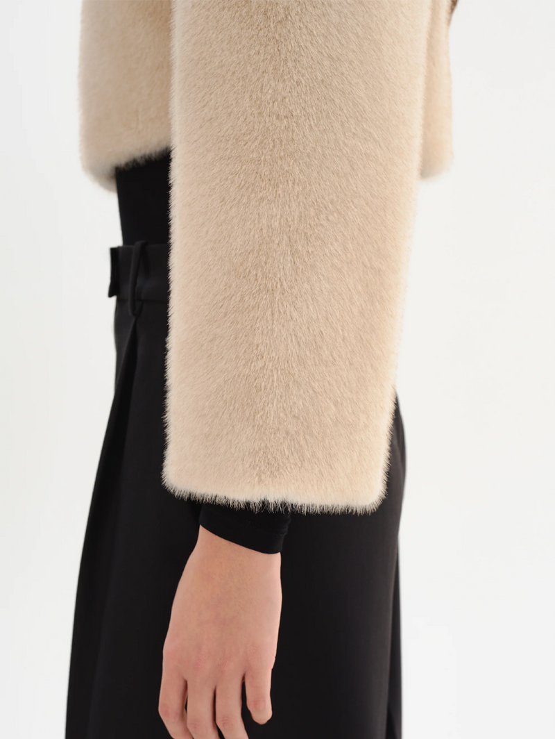 Rowdie Faux Fur Jacket in Angora