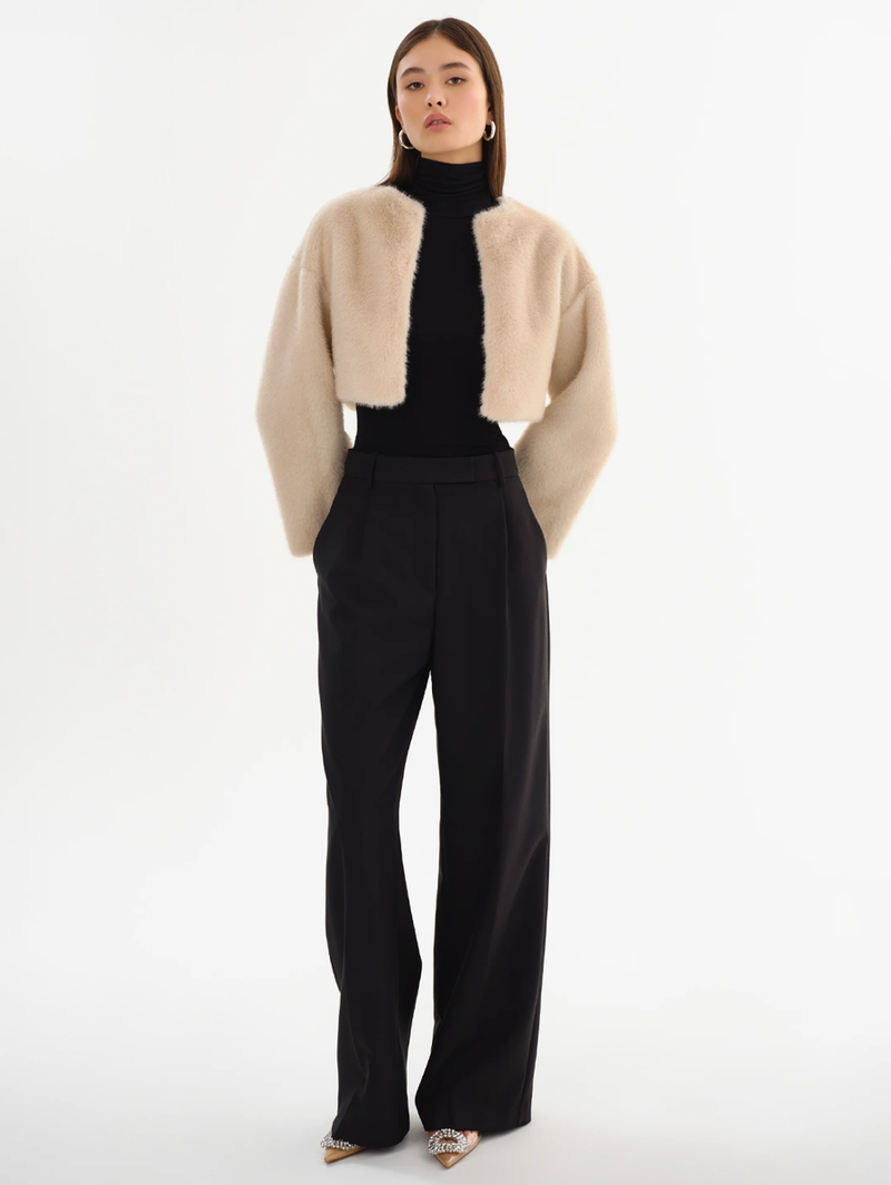 Rowdie Faux Fur Jacket in Angora