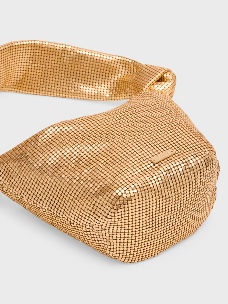 Gia Brushed Brass Shoulder Bag