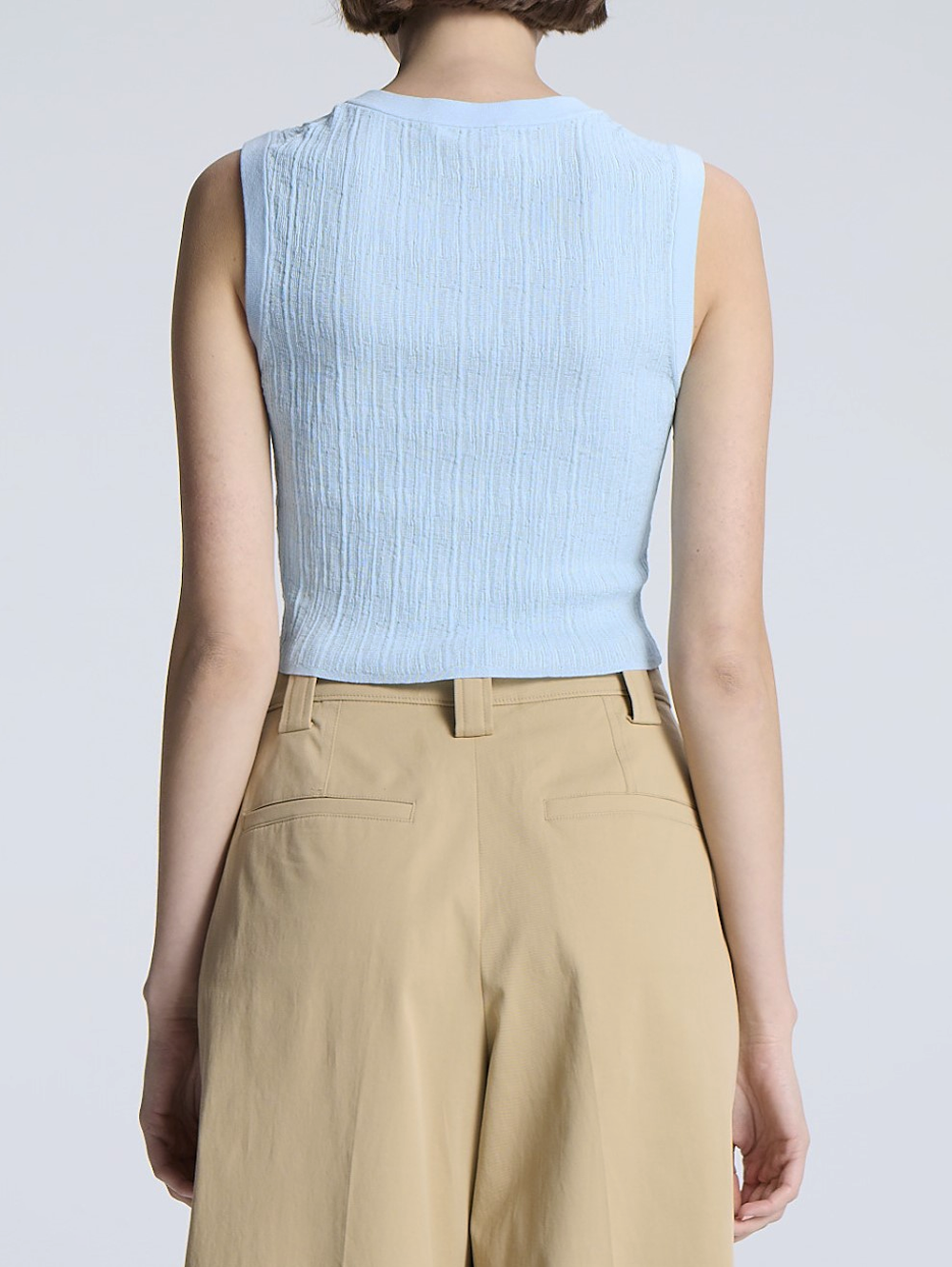 Lottie Cropped Fine Cotton Knit Top