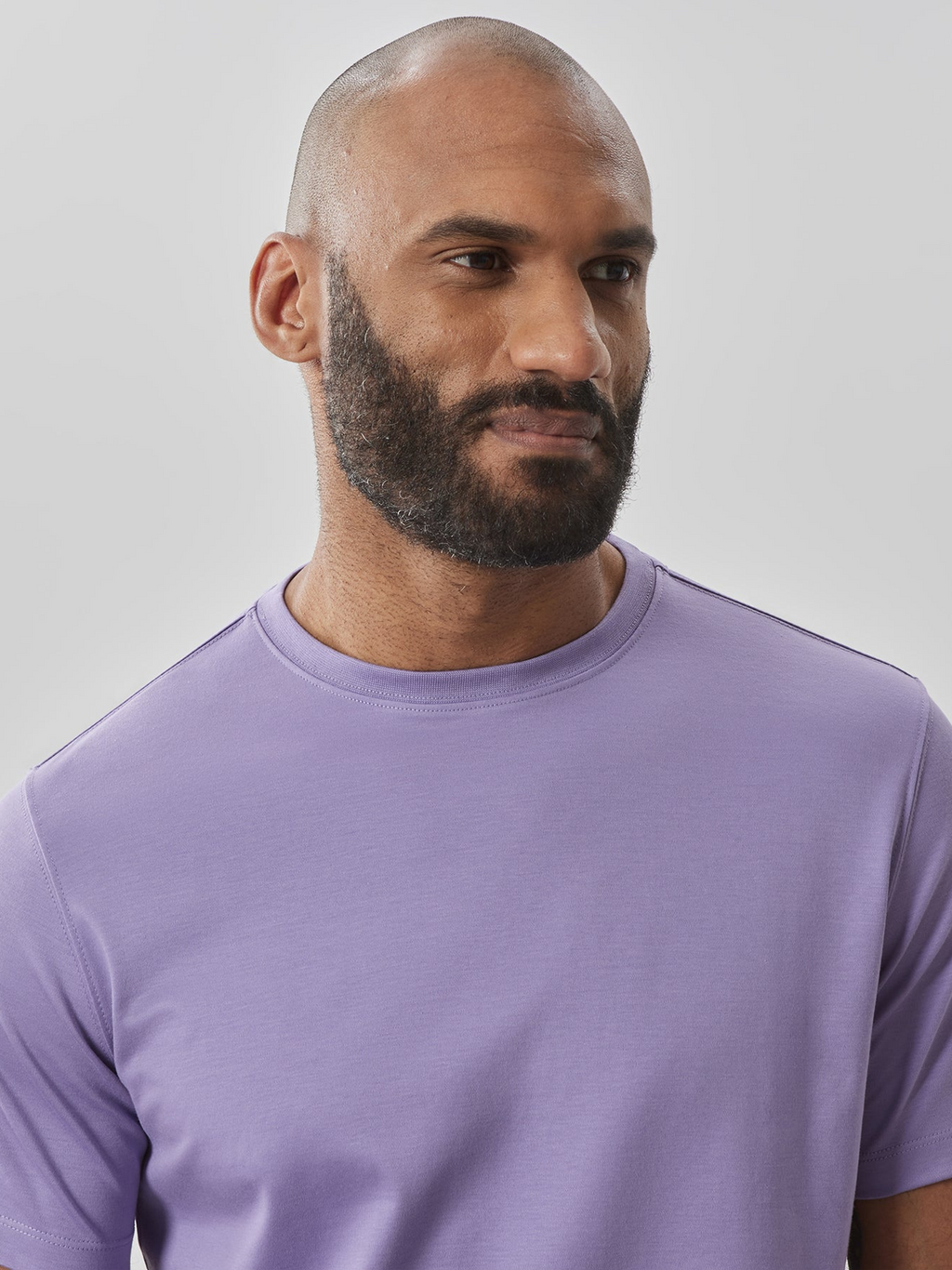 Short Sleeve Crew in Lavender Leaf