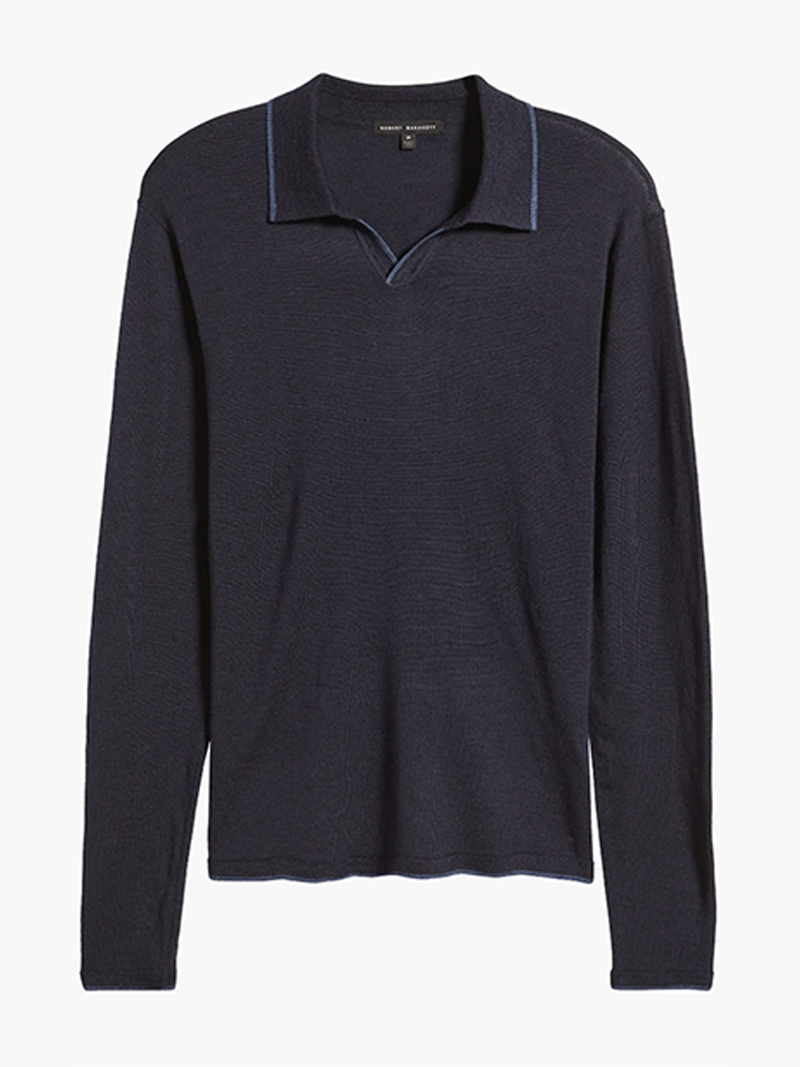 Hollow Wood Polo in Navy
