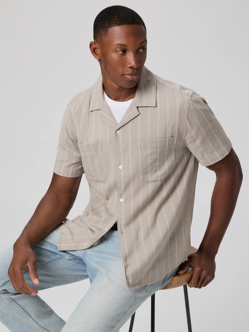 Jacobson Shirt in Faint Thunder Stripe