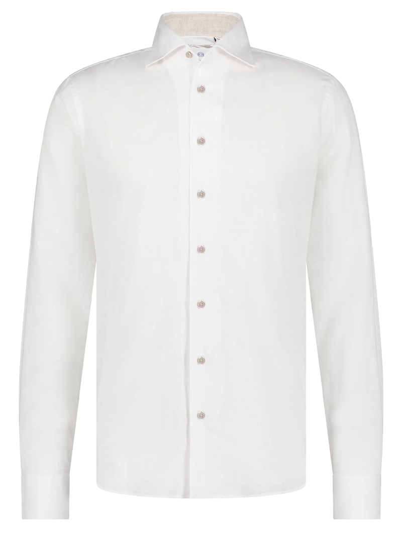 Breeze Linen Long Sleeve Shirt in White