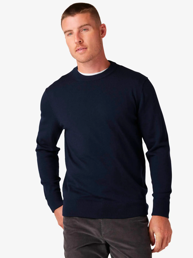 Preston Crewneck Sweater in Navy