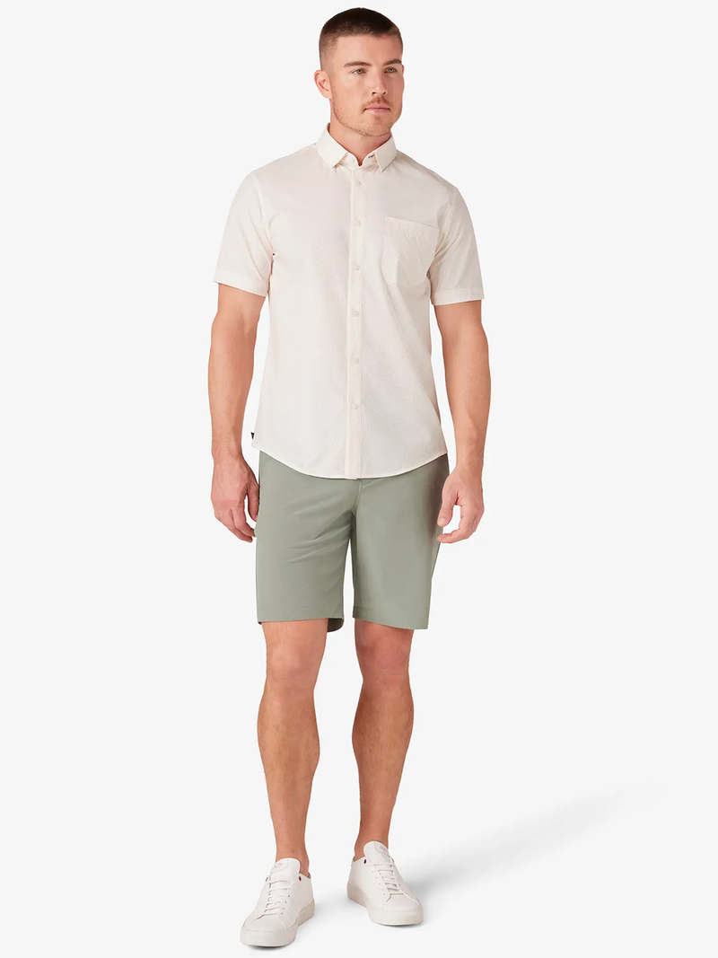 Leeward Short Sleeve in Peach Triangle Geo