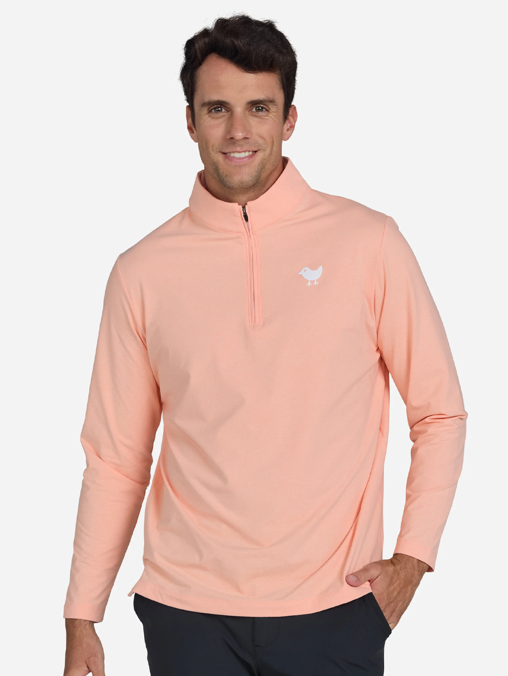 Quarter Zip Pullover in Light Clay