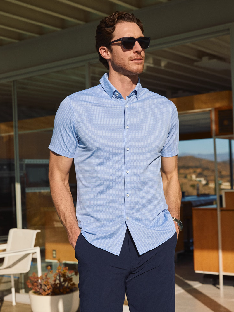 Halyard Short Sleeve in Provence Woven Tile