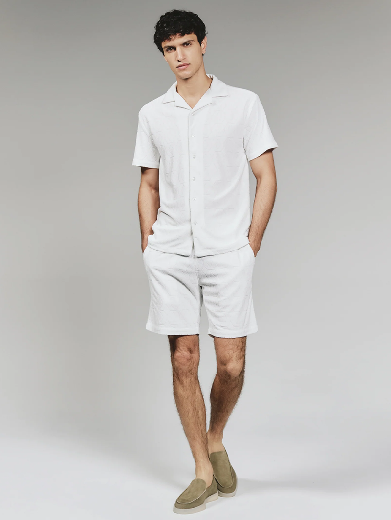 Ponce Terry Cloth Camp Shirt in Natural