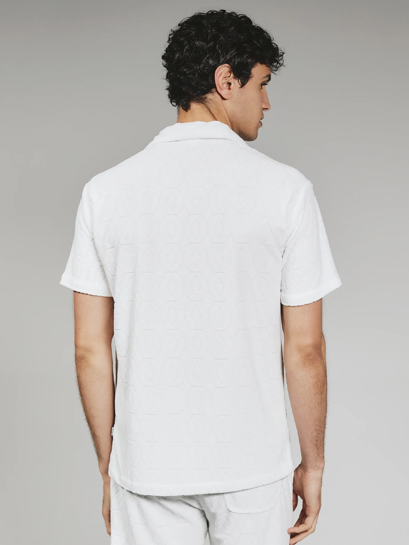 Ponce Terry Cloth Camp Shirt in Natural
