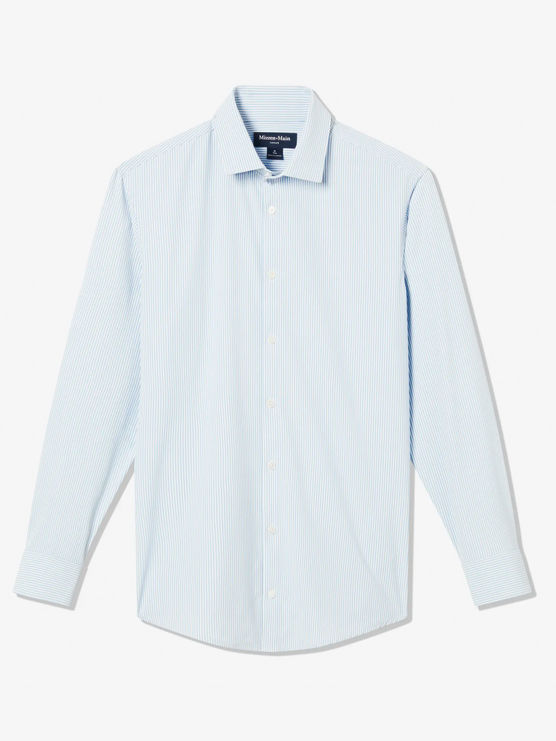 Leeward Long Sleeve Shirt in Bel Air Blue Stripe
