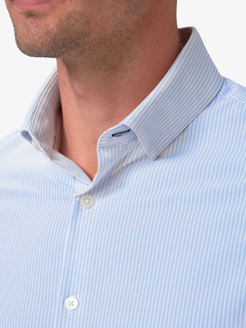 Leeward Long Sleeve Shirt in Bel Air Blue Stripe