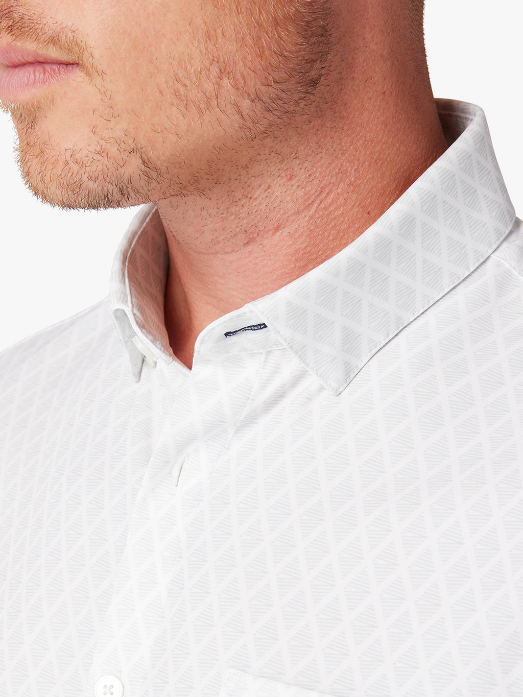 Leeward Short Sleeve Shirt in Aluminum Argyle Stripe