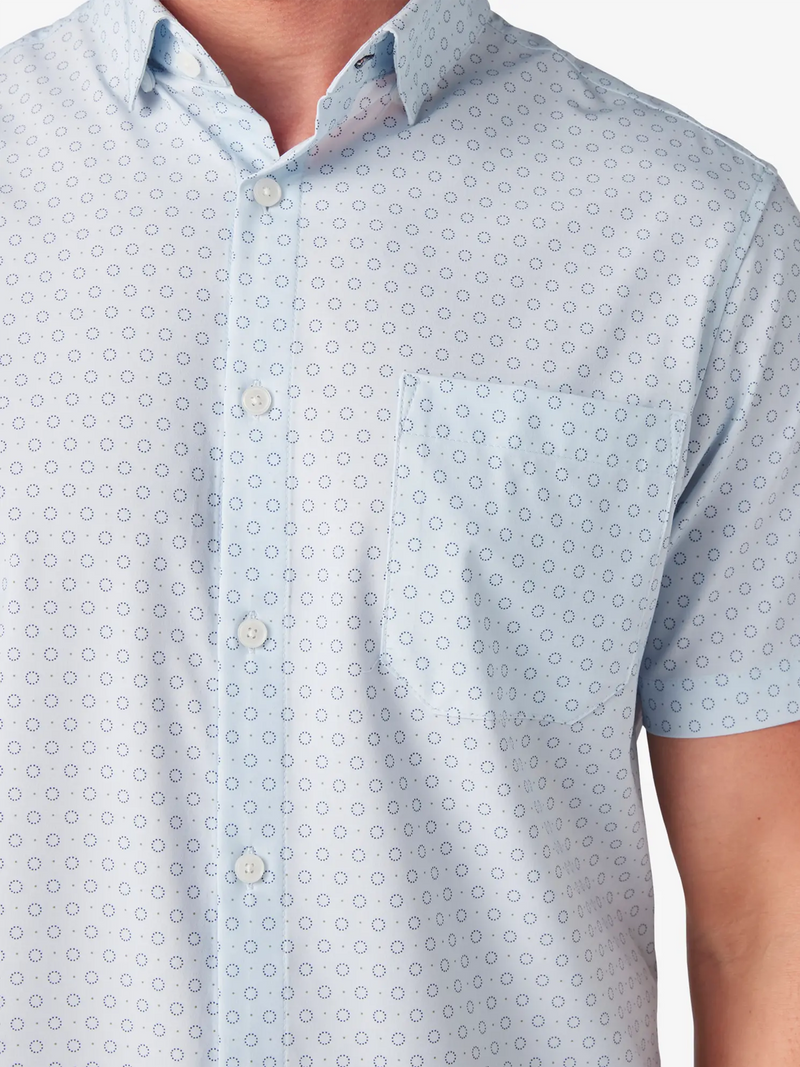 Leeward Short Sleeve Shirt in Sky Circle