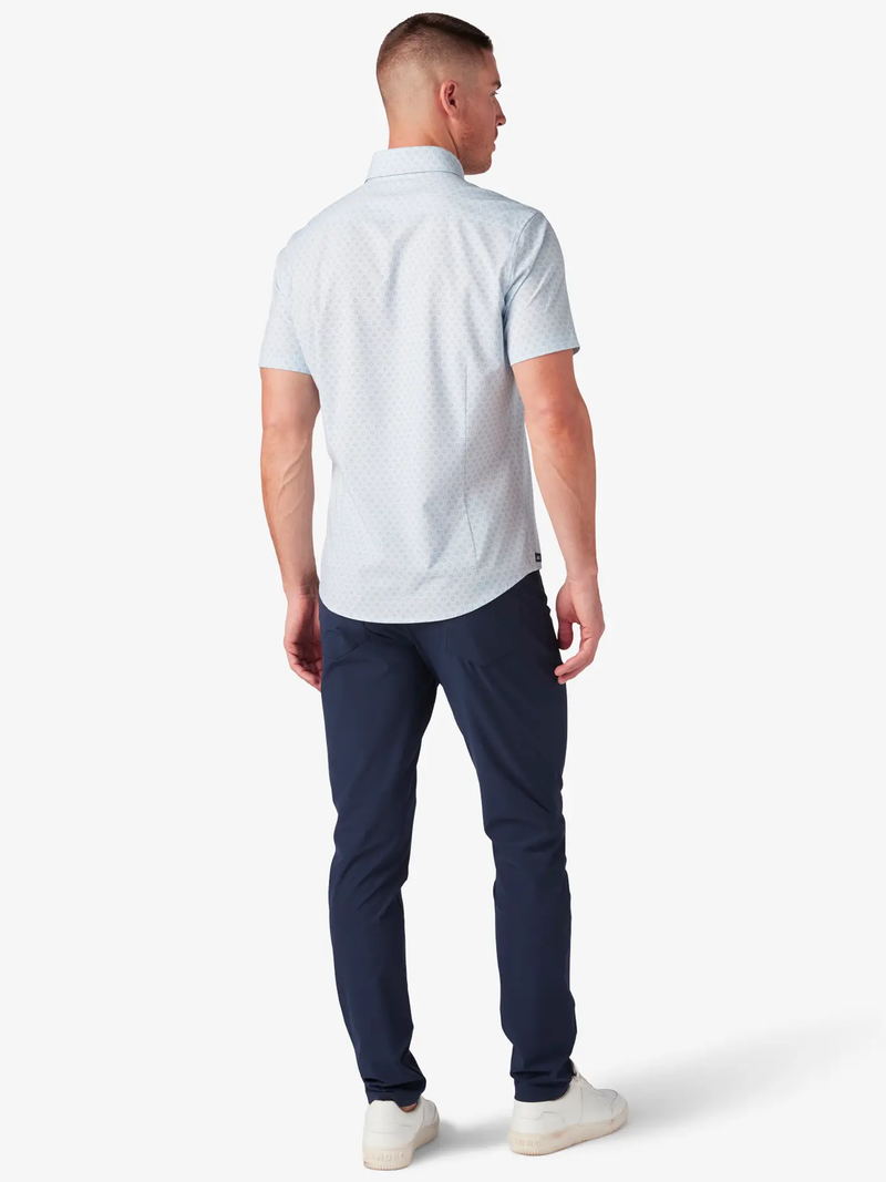 Leeward Short Sleeve Shirt in Sky Circle