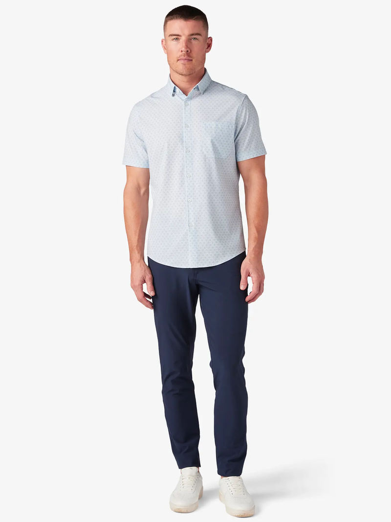 Leeward Short Sleeve Shirt in Sky Circle