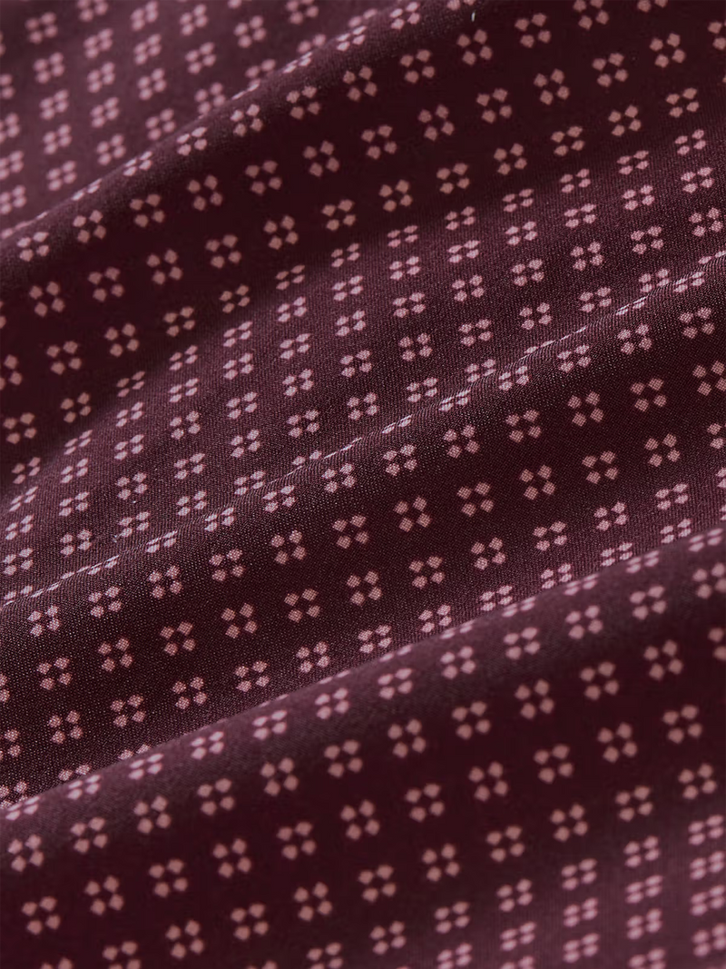 Leeward No Tuck Dress Shirt in Wine Clover