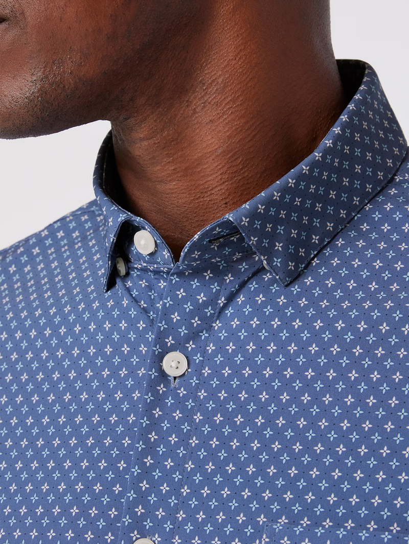 Leeward Short Sleeve in Coastal Fjord Hatch Mark