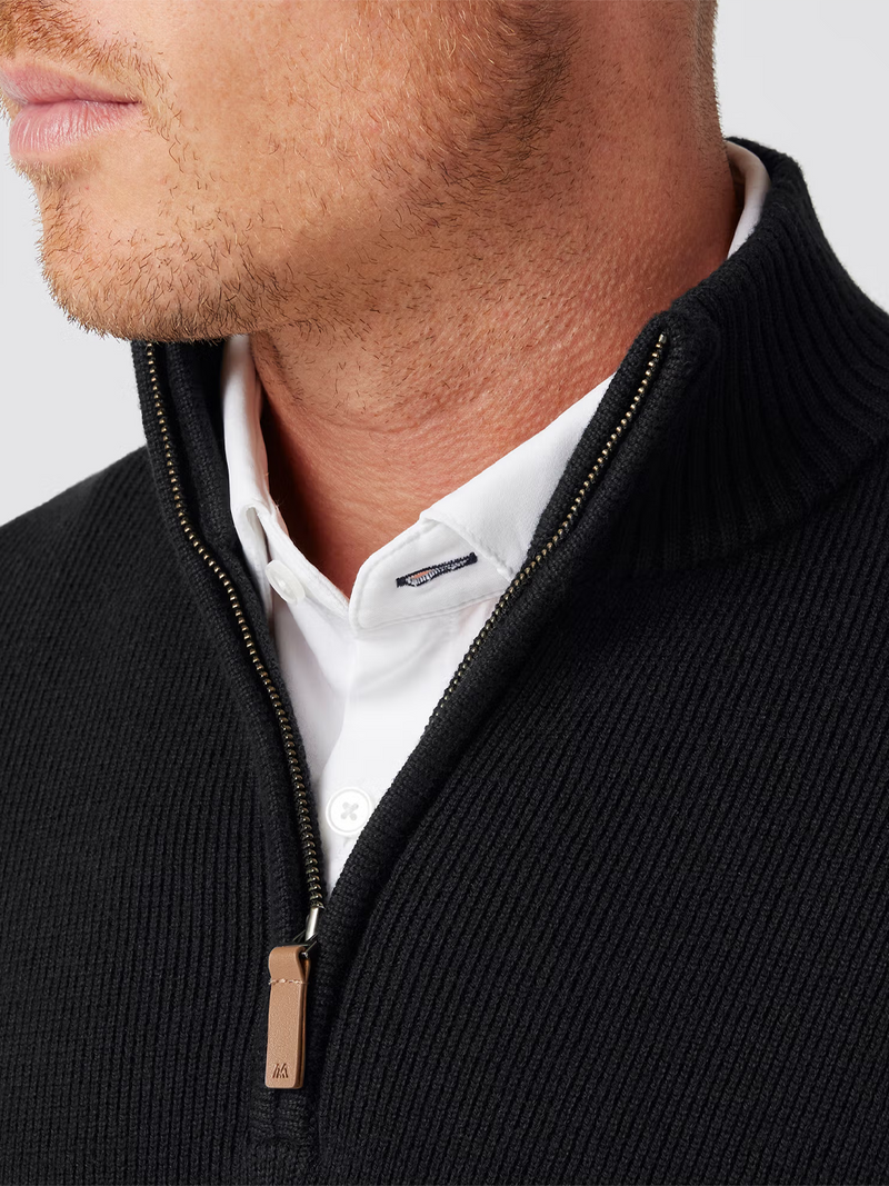 Hillcrest Quarter Zip in Black