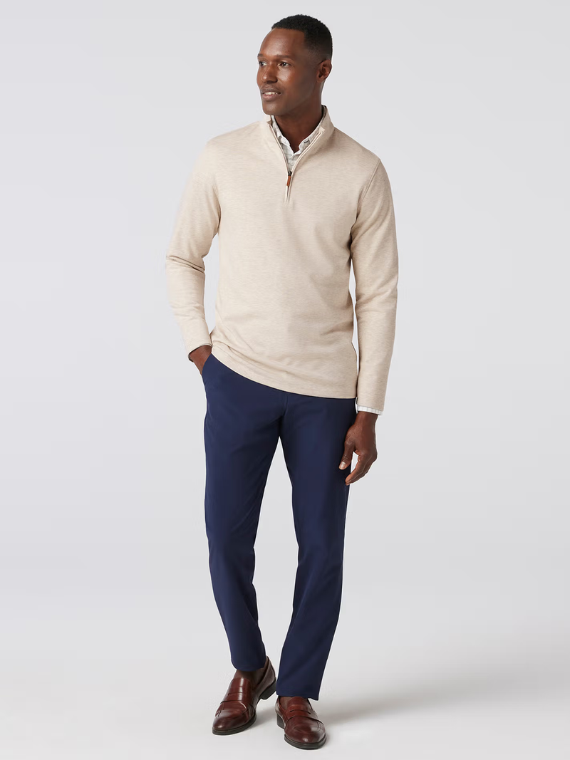 KPI Quarter Zip in Oyster Heather