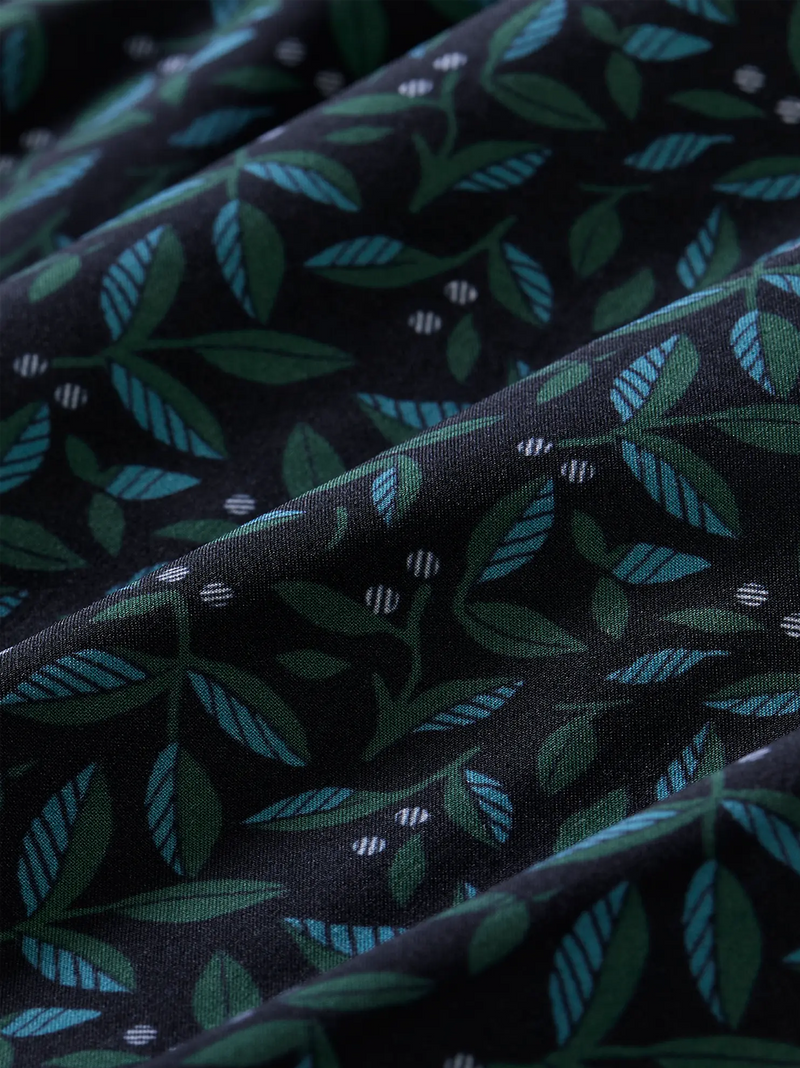 Leeward Short Sleeve in Navy Foliage