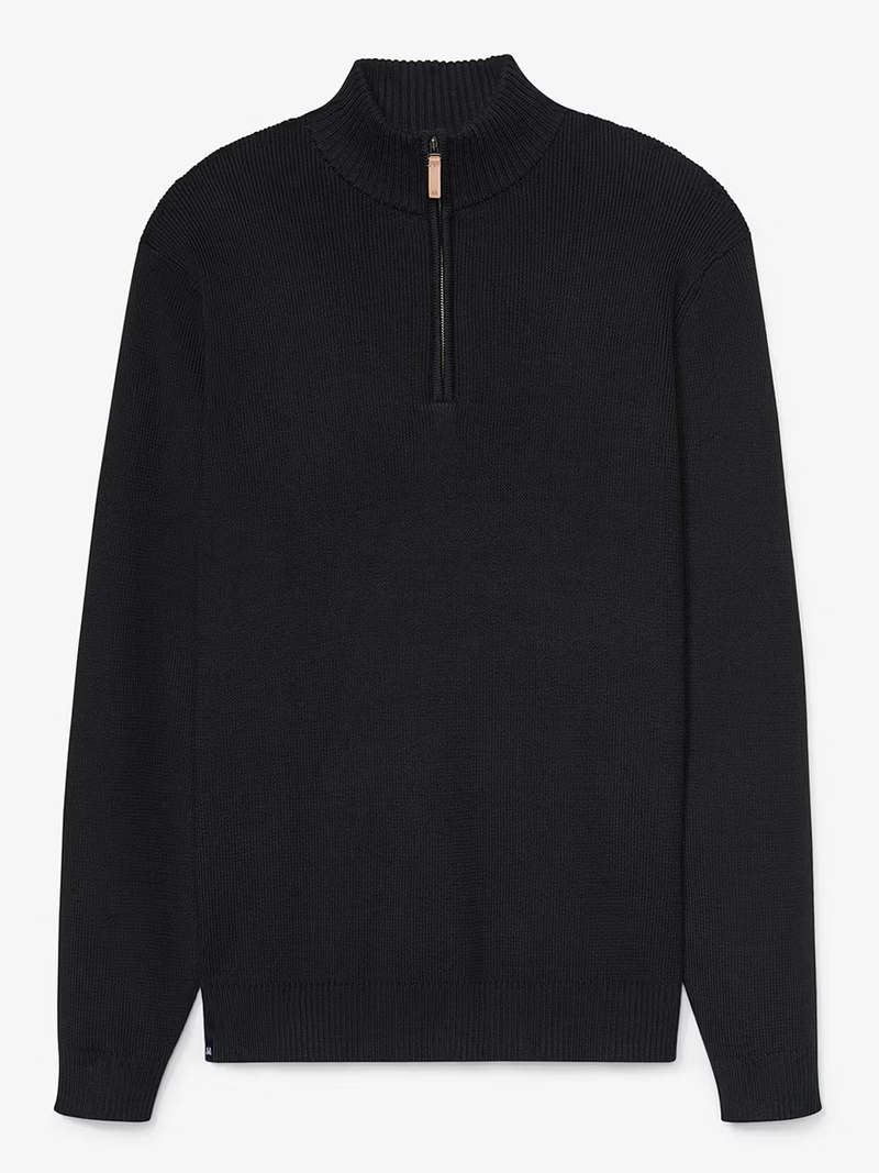 Hillcrest Quarter Zip in Black