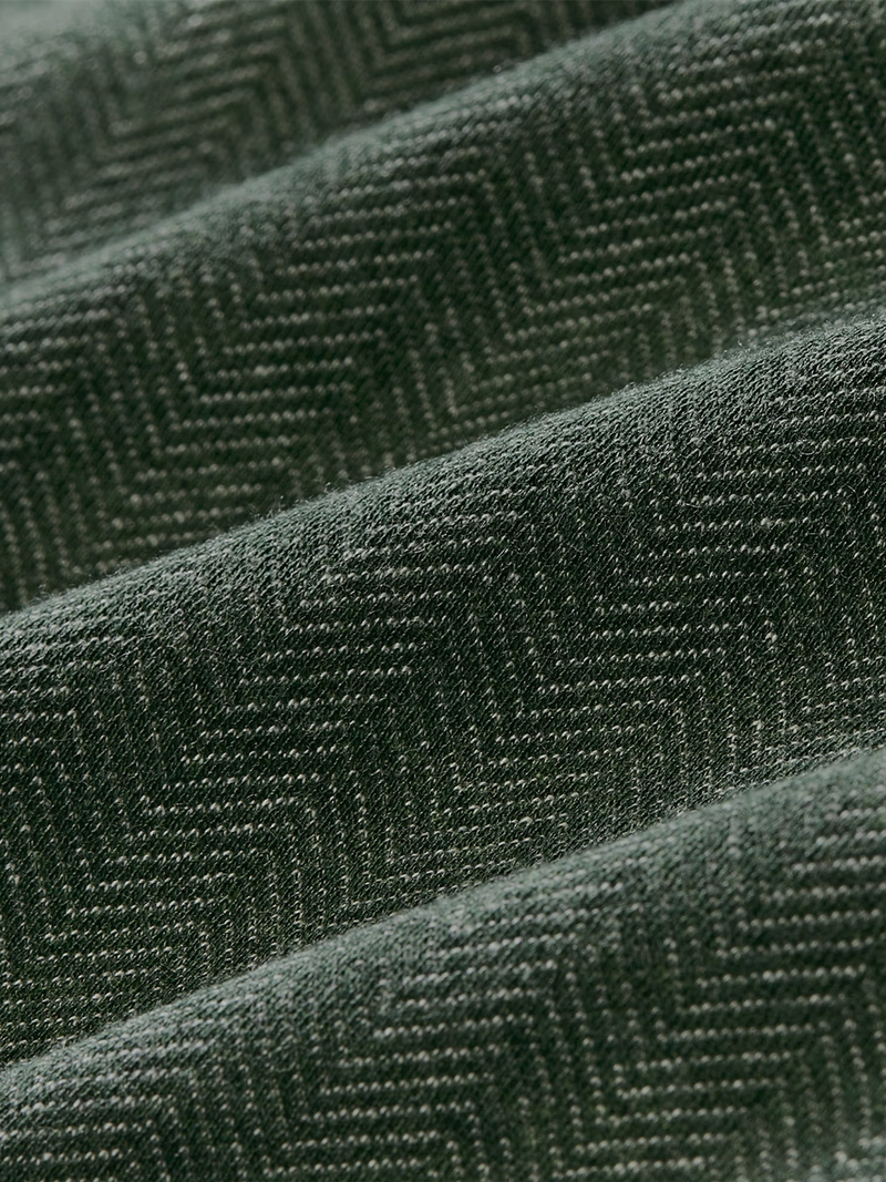 KPI Quarter Zip in Spruce Herringbone