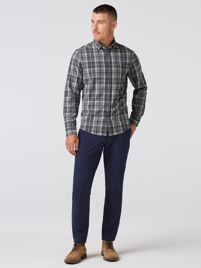 City Flannel in Pewter Timothy Plaid