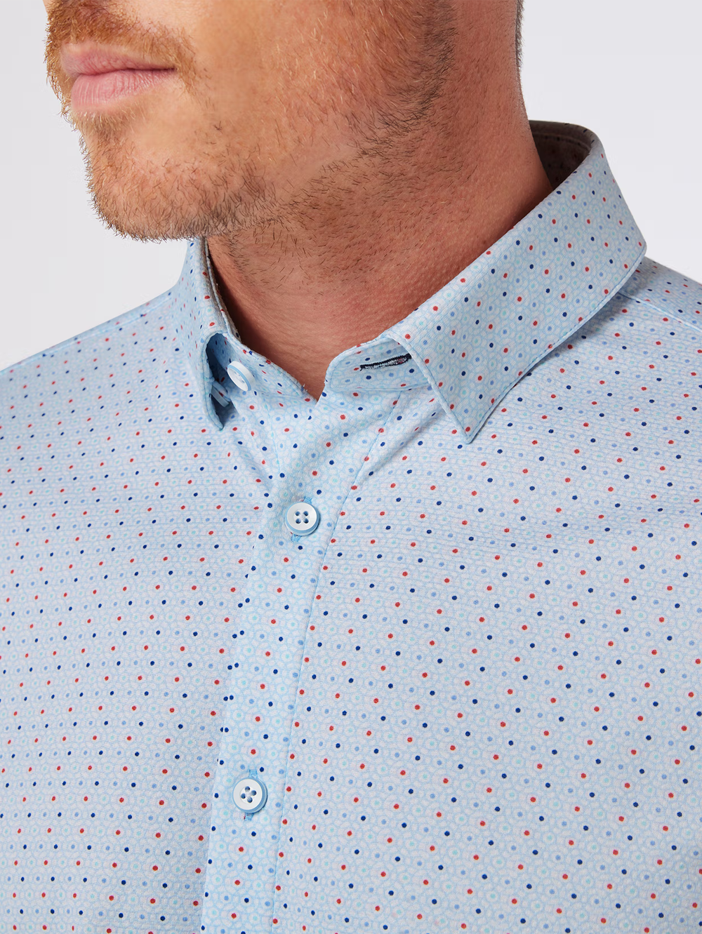 Halyard Short Sleeve in Light Blue Trellus